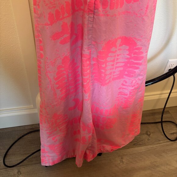 Vintage Otaheite Lahaina Hawaiian Maxi Dress Light and Bright Pink - Picture 8 of 10